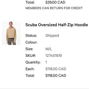 Lululemon scuba pants and oversized hooded sweatshirt in Trench